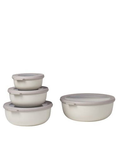 Mepal Cirqula Multi-Bowl Round Shallow, Nordic White, Set of 4