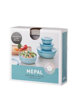 Mepal Cirqula Multi-Bowl Round Shallow, Nordic White, Set of 4