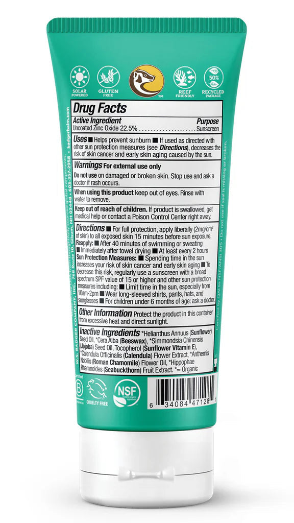 Badger Natural Mineral Sunscreen Cream SPF40 Baby