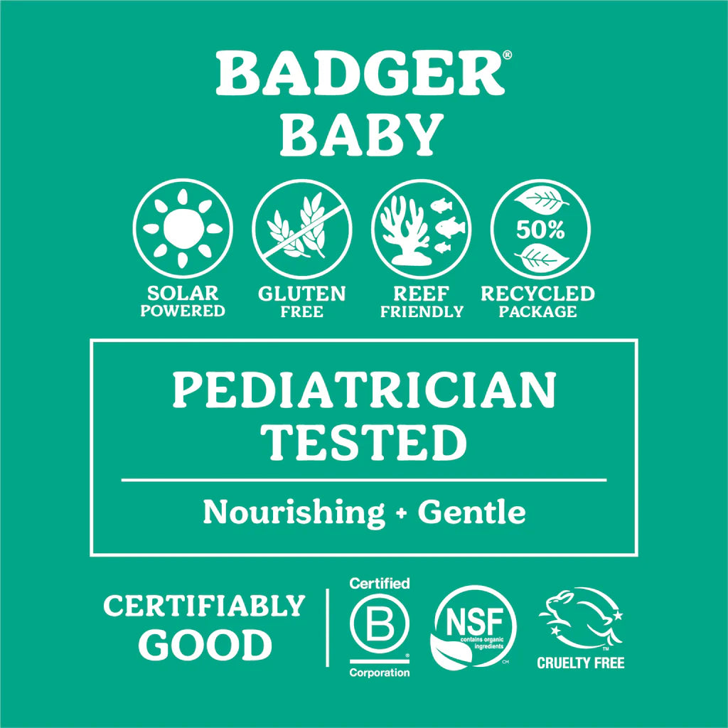 Badger Natural Mineral Sunscreen Cream SPF40 Baby