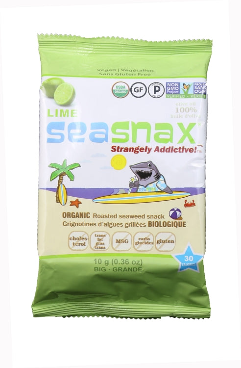 SeaSnax Roasted Seaweed, Lime (Org)
