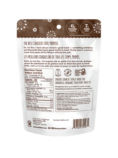 Eve's Seed Crackers, Black Sesame (GF)