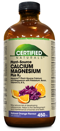 Calcium Magnesium Plus K2 with Aquamin - Orange Liquid