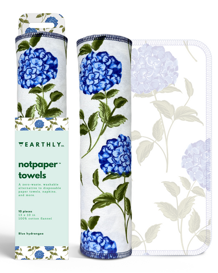 Earthly Co. Notpaper Towel - Blue Hydrangea