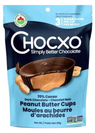 Chocxo Dark Chocolate Peanut Butter Cups (Org)