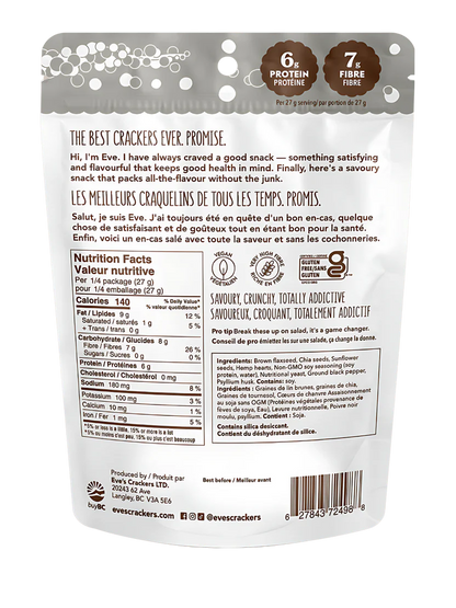 Eve's Seed Crackers, Cracked Pepper (GF)