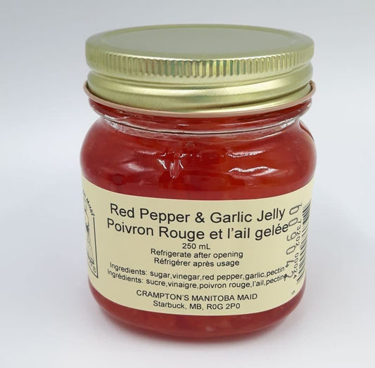 Crampton's Red Pepper & Garlic Jelly, LOCAL