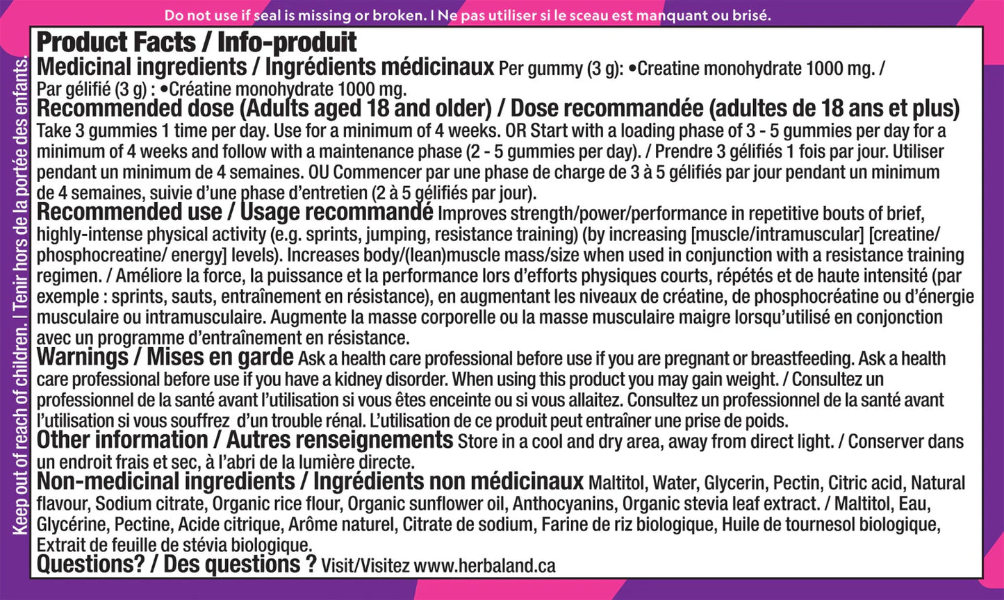 Herbaland Creatine 90 Gummies