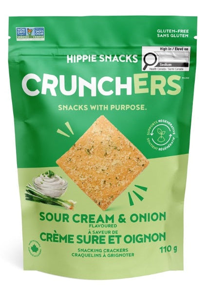 Hippie Snacks Crunchers Sour Cream & Onion