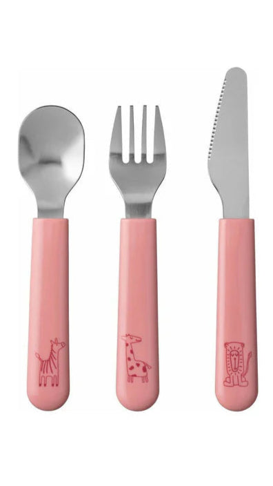 Mepal Mio Childrens Cutlery Pink, Set of 3