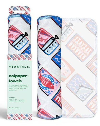 Earthly Co. Notpaper Towel - Sardine Social