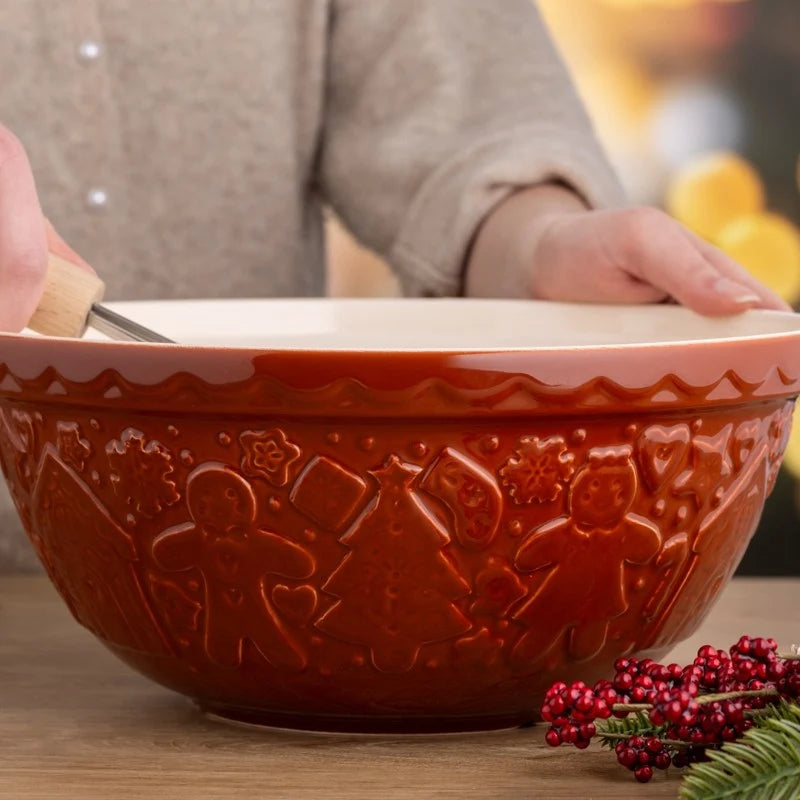 Mason Cash Gingerbread Mixing Bowl 4.0L, Brown