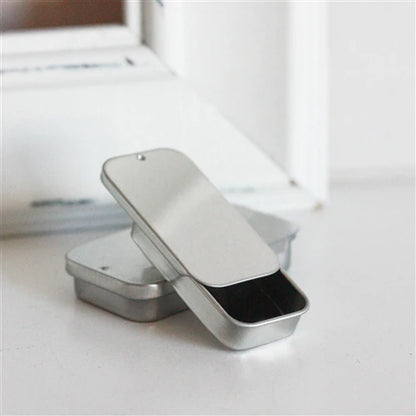 Metal Jar, 7.5ml Slide-Top Rectangle