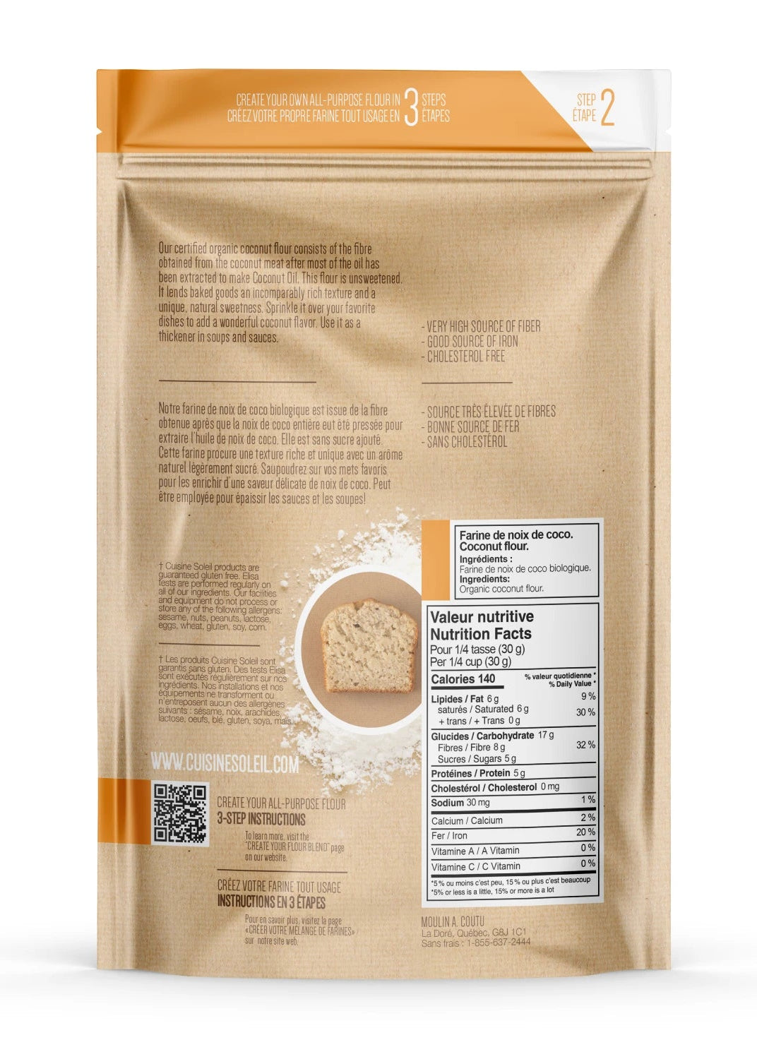 Coconut Flour, Organic, GF