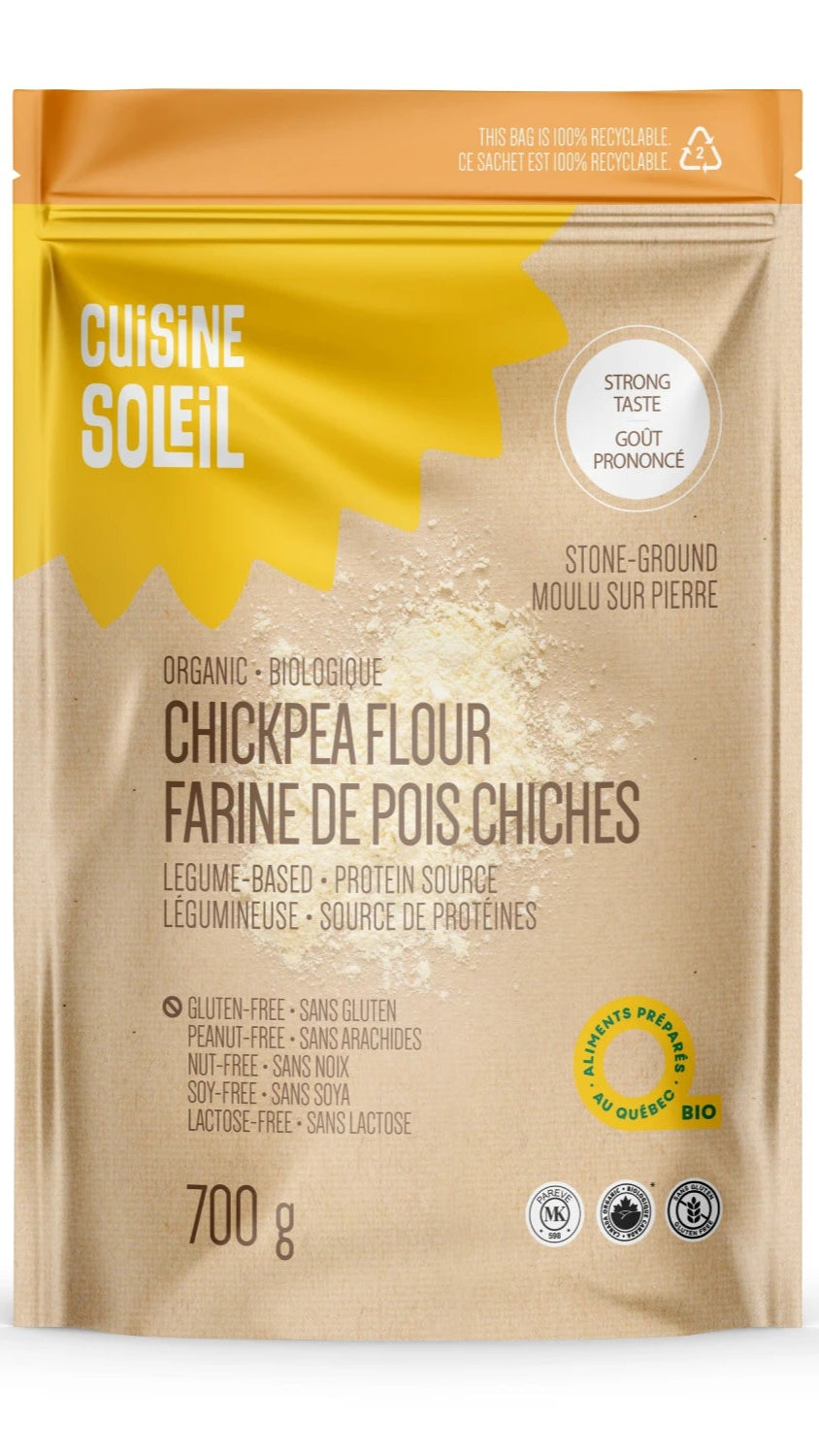 Chickpea Flour, Organic, GF