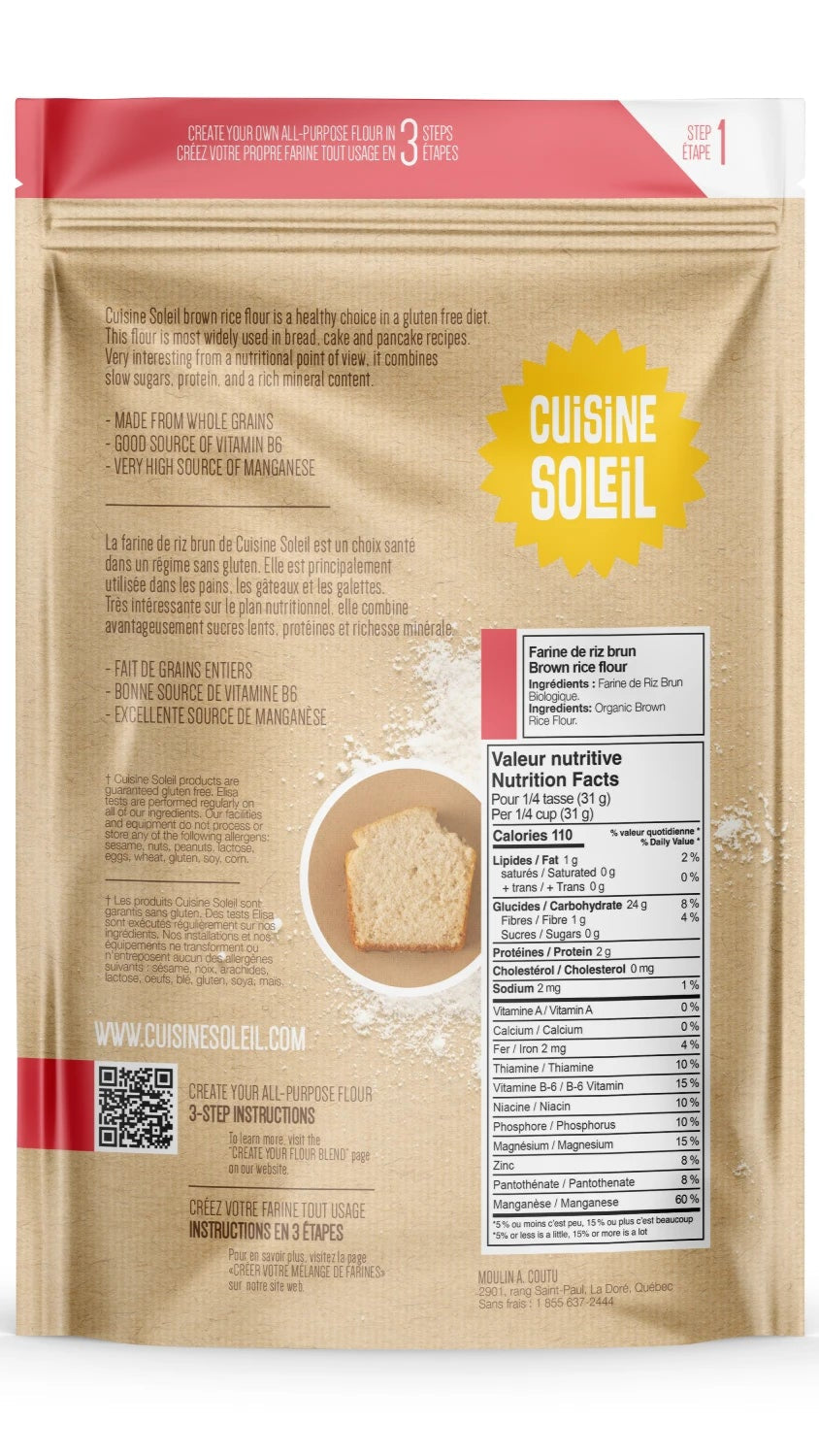 Brown Rice Flour, Organic, GF