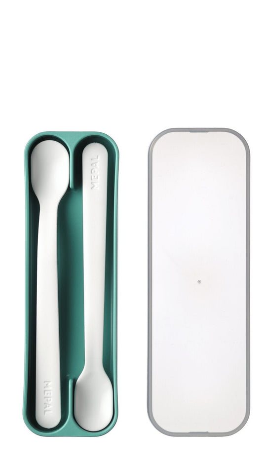 Mepal Mio Feeding Spoon Deep Turquoise, Set of 2