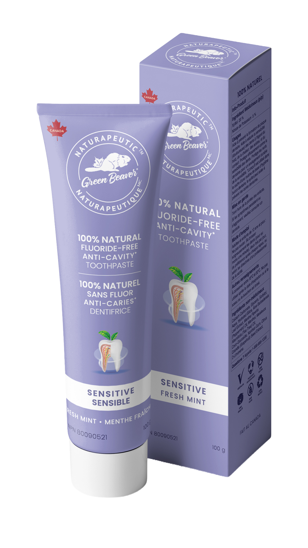 Green Beaver Naturapeutic Toothpaste - Sensitive Fresh Mint