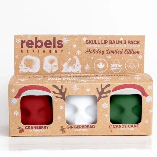 Rebels Lip Balm Gift Set Holiday Skulls LE