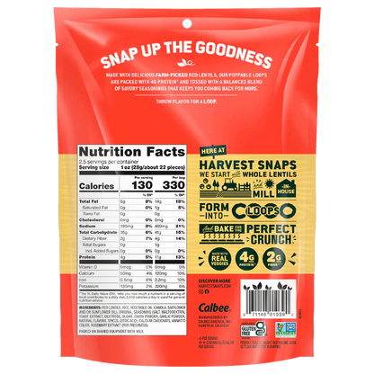 Harvest Snaps Red Lentil Snacks - Original