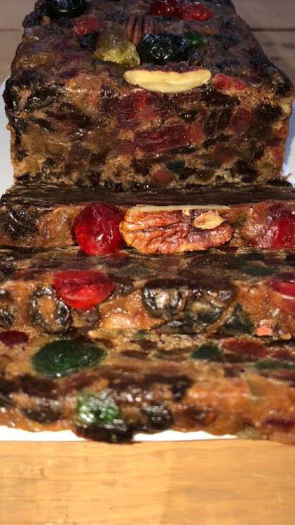 Patti Cakes Butter Rum Dark Fruitcake, Gluten Free