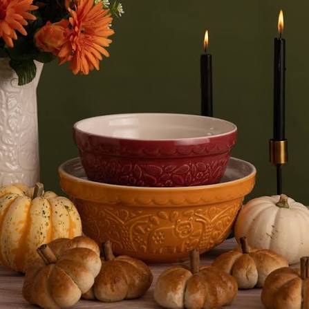Mason Cash Pumpkin Mixing Bowl 2.7L, Red