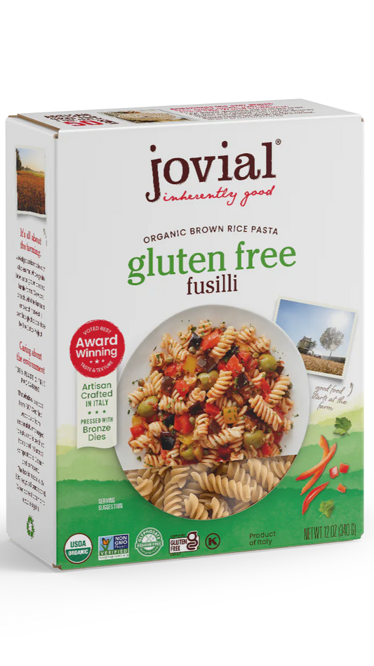 Jovial Brown Rice Pasta Fusilli (Org) (GF)