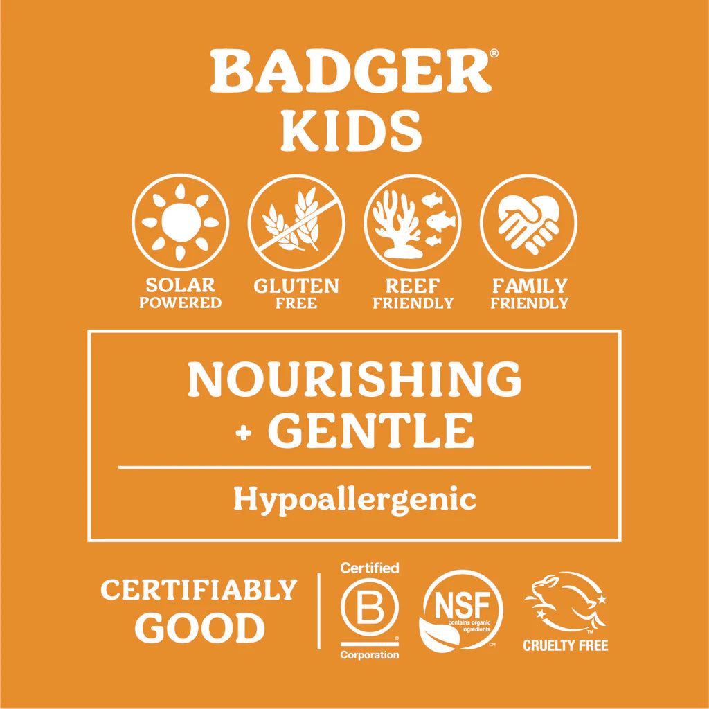 Badger Natural Mineral Sunscreen Cream SPF40 Kids
