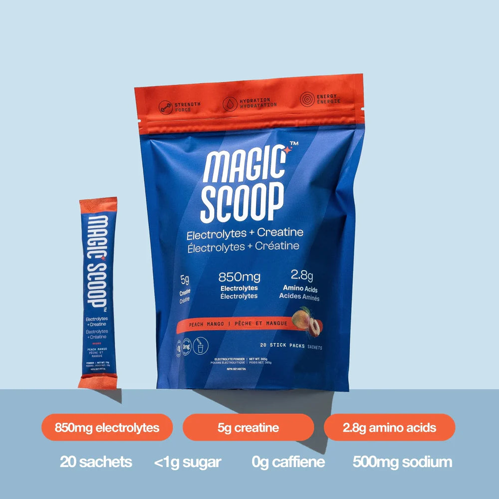 Magic Scoop Electrolytes + Creatine Peach Mango