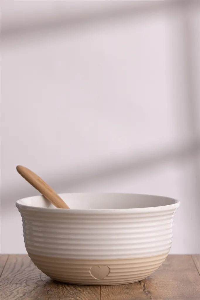 Mason Cash Rustic Charm Mixing Bowl 3.0L Cream & Cane