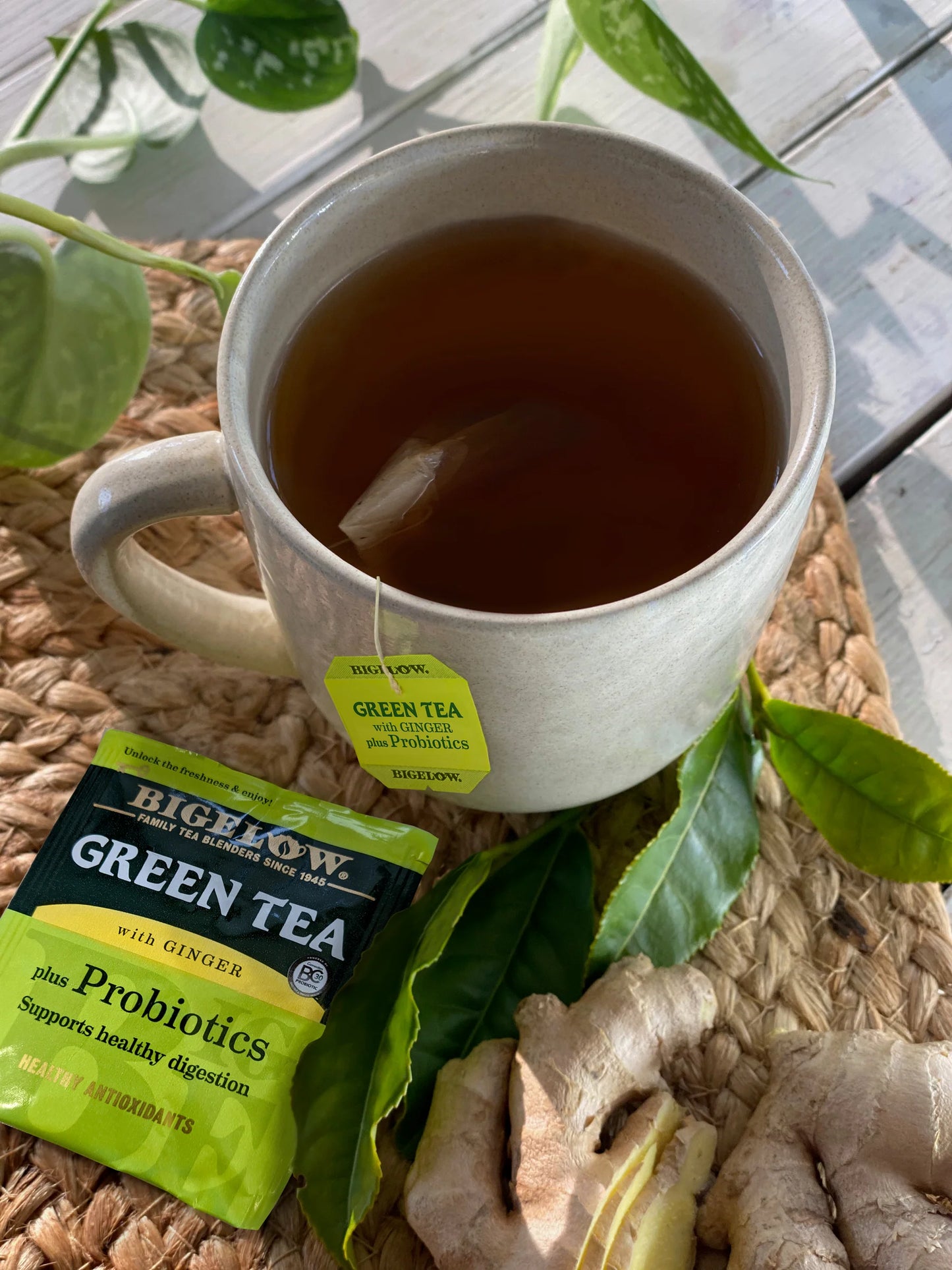 Bigelow Green Tea with Ginger Plus Probiotics