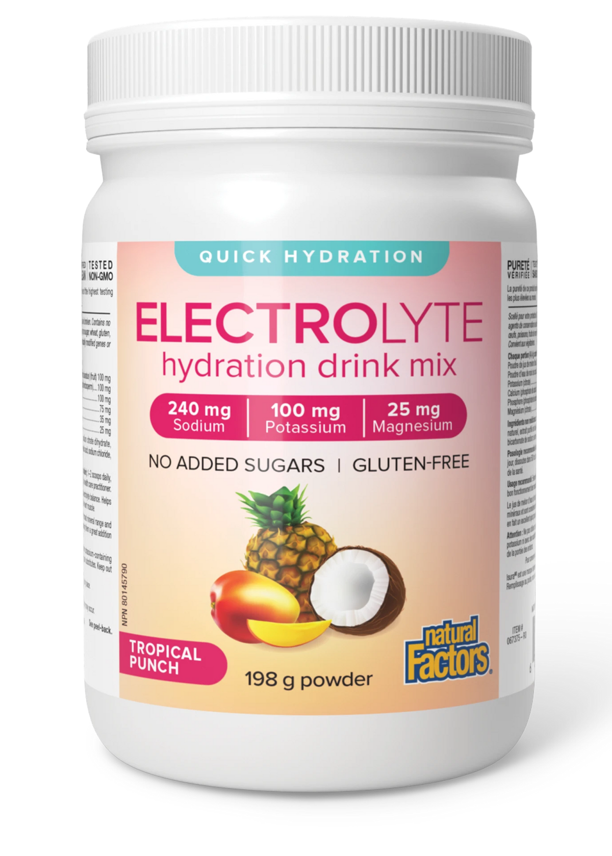 Electrolyte Hydration Drink Mix, Tropical Punch