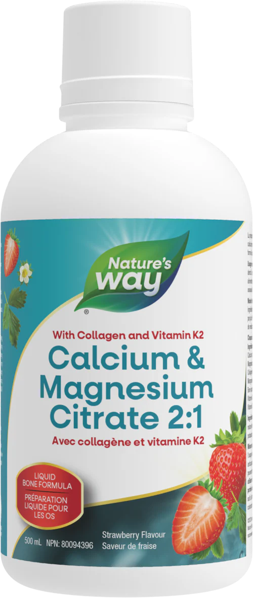 Calcium & Magnesium Citrate 2:1 with Collagen & Vitamin K2 - Strawberry