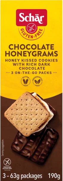 Schar Honeygrams Chocolate, Wafer Cookies (GF)