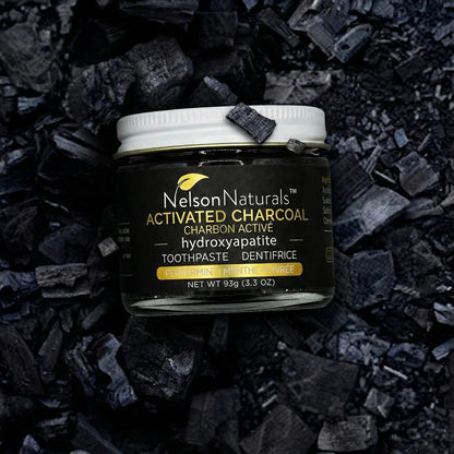 Nelson Naturals Activated Charcoal Toothpaste with Hydroxyapatite