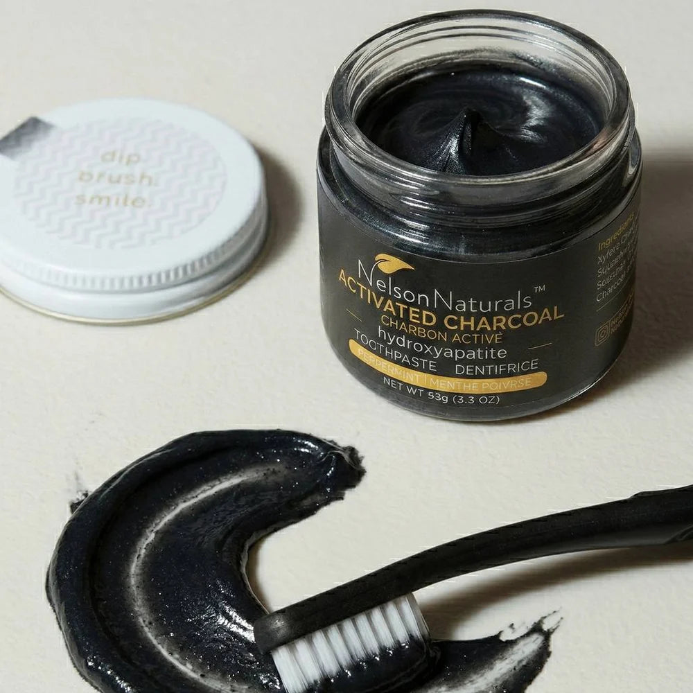Nelson Naturals Activated Charcoal Toothpaste with Hydroxyapatite