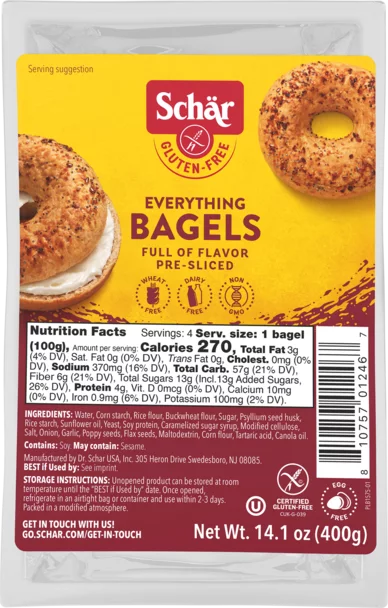 Schar Bagels, Everything (GF)