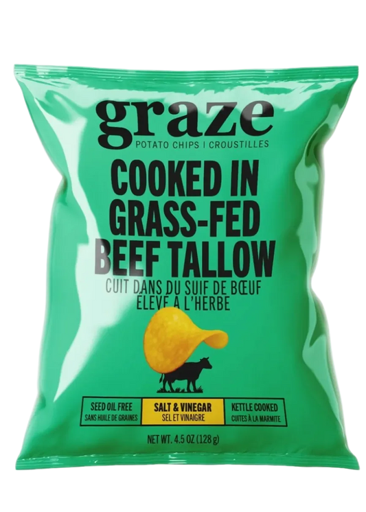 Graze Sea Salt & Vinegar Chips, Cooked in Tallow
