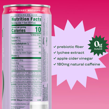 Bloom Sparkling Energy Strawberry Watermelon