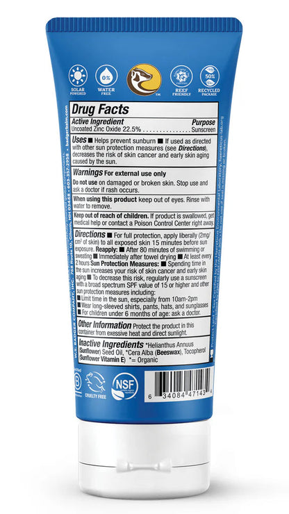 Badger Natural Mineral Sunscreen Cream SPF40 Sport