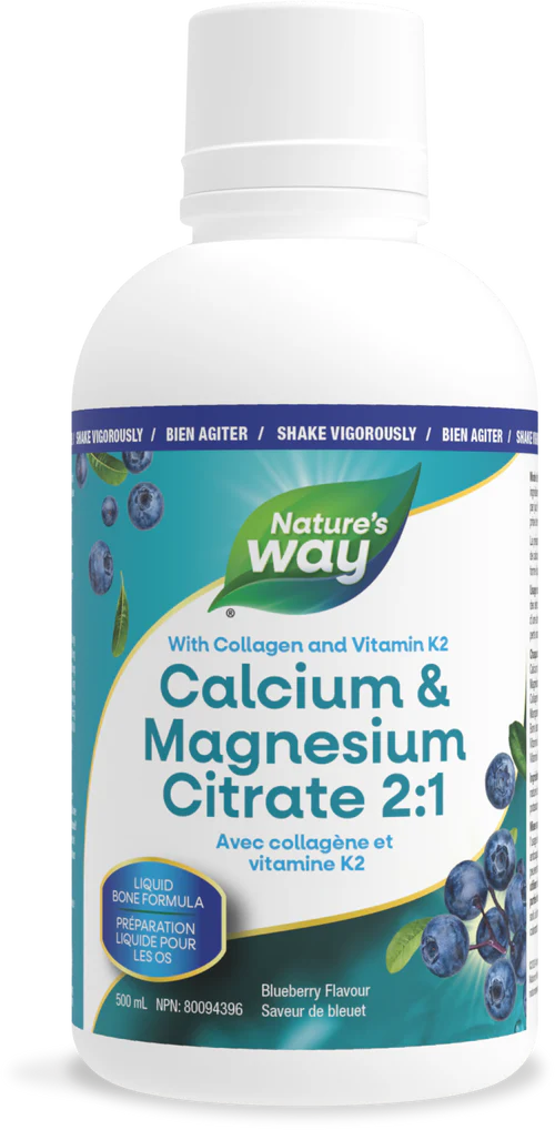 Calcium & Magnesium Citrate 2:1 with Collagen & Vitamin K2 - Blueberry