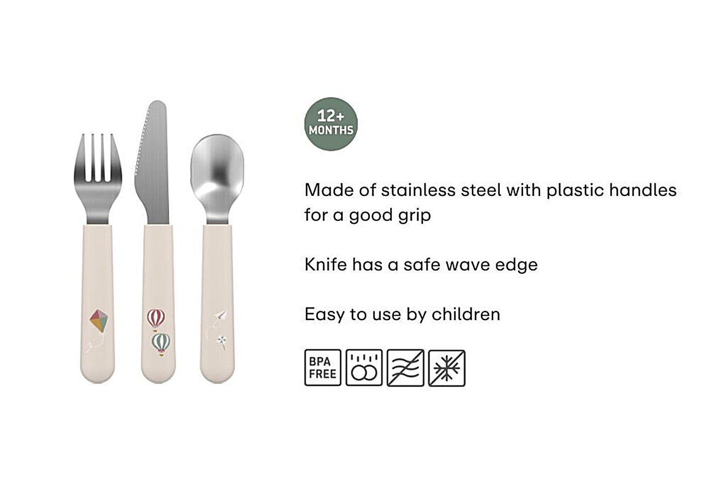 Mepal Mio Childrens Cutlery Turquoise, Set of 3