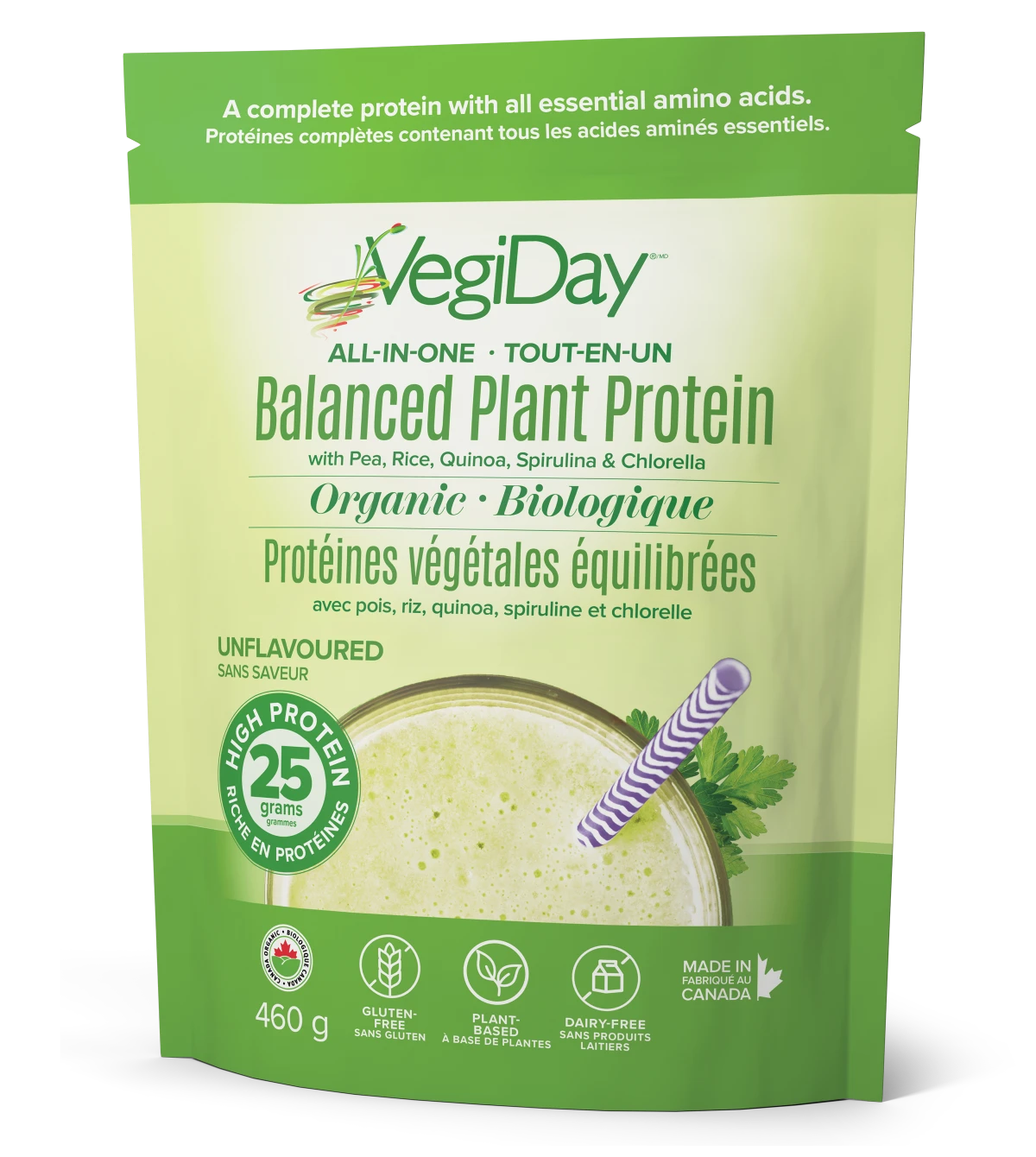 VegiDay All-in-one Balanced Plant Protein, Unflavoured 460g