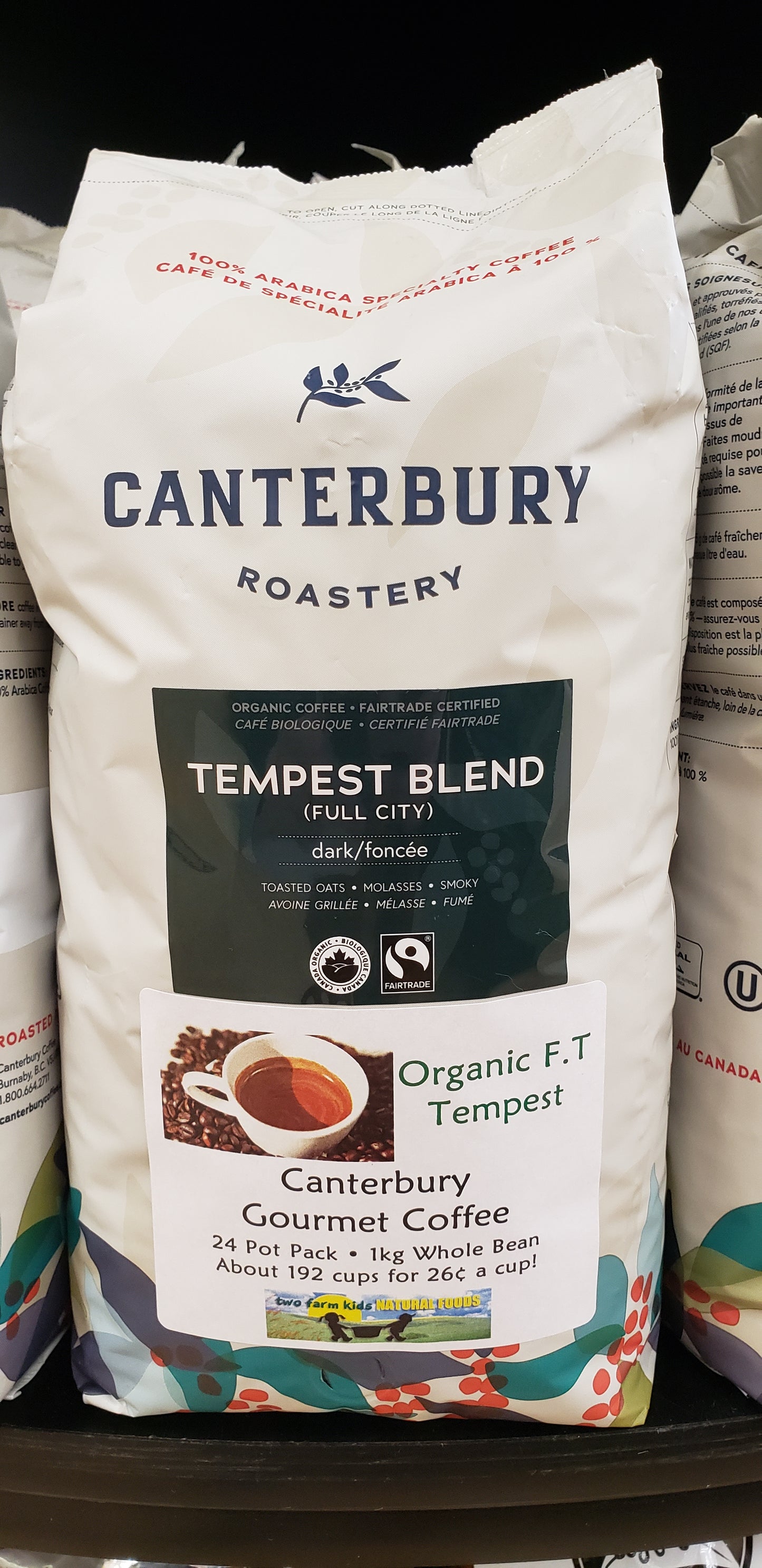 Canterbury Roastery Tempest Blend ORG + FT Dark Roast Coffee