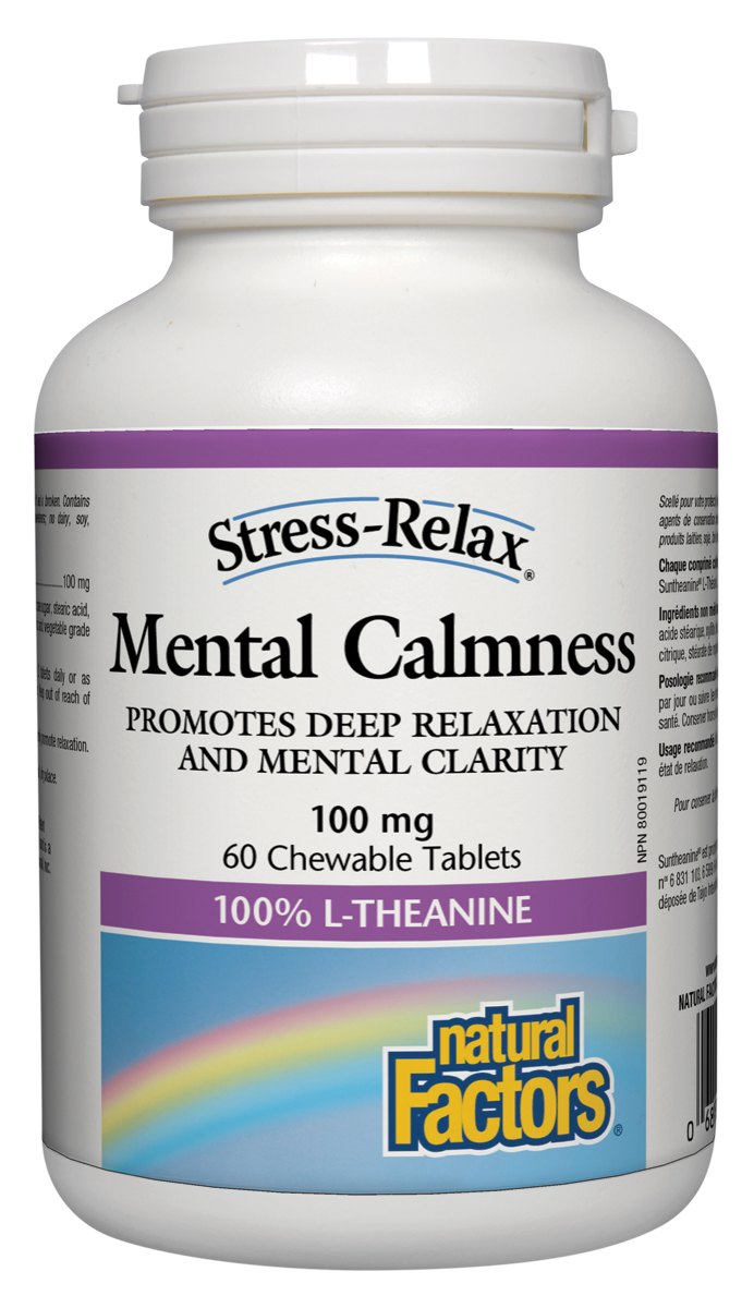 Mental Calmness CHEWABLE 100mg L-Theanine - 2 SIZES AVAILABLE