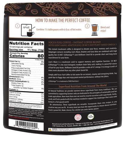 Instant Mushroom Coffee, Focus Fuel